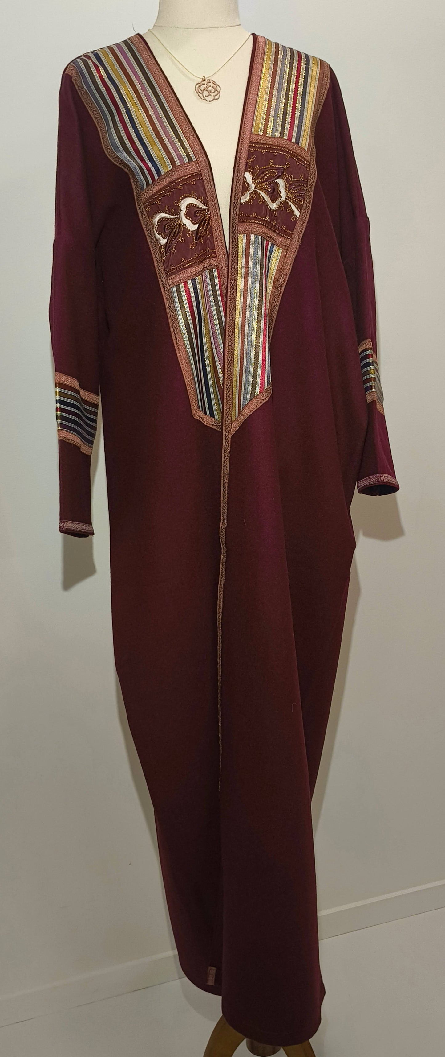 Abaya Coat Burgundy Limited Edition