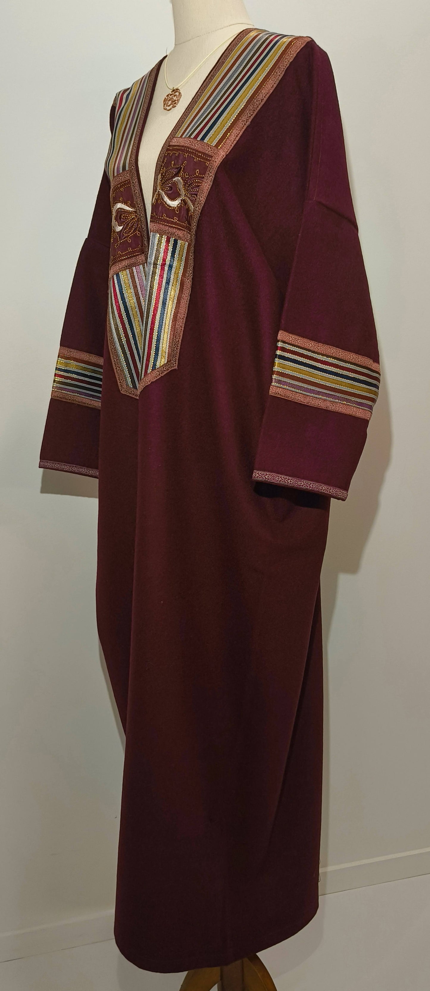 Abaya Coat Burgundy Limited Edition