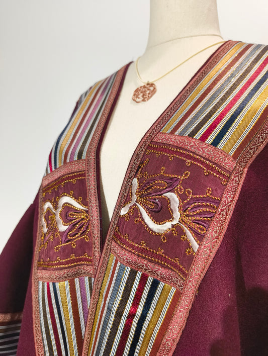 Abaya Coat Burgundy Limited Edition