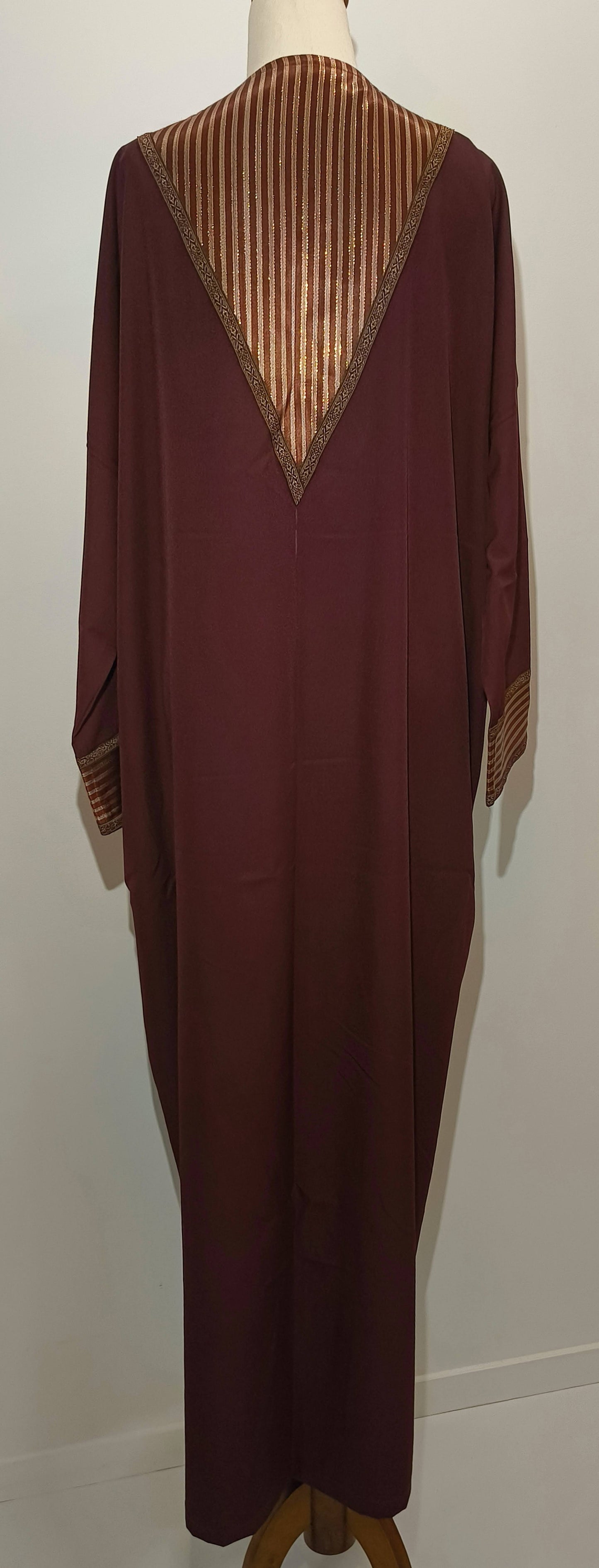 Abaya Long Sleeve Burgundy