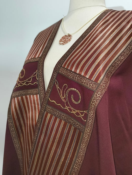 Abaya Long Sleeve Burgundy